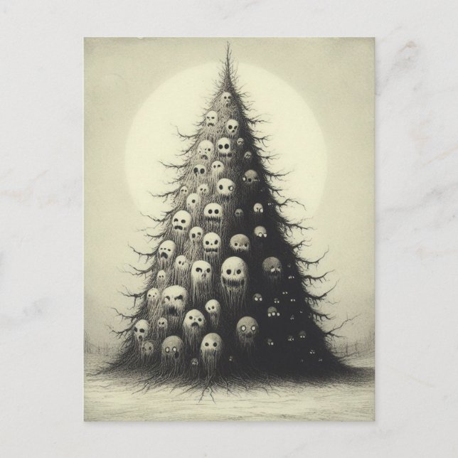 Espeluznante Gótico de horror de árbol de Navidad  (Anverso)