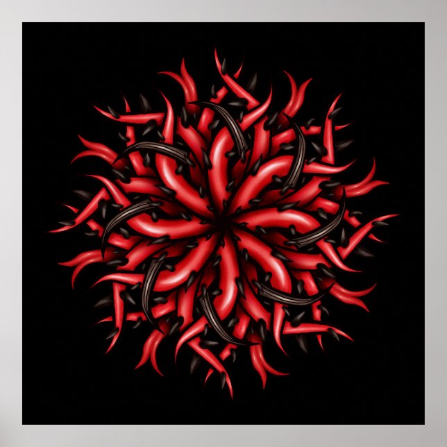 Espeluznante horror Demon Tentacles Arte oscuro (Frente)