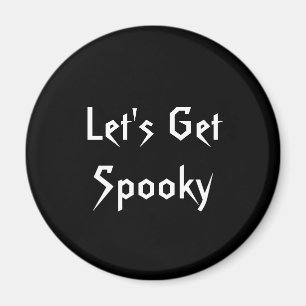 Espeluznante imán de la fiesta de Halloween en bla