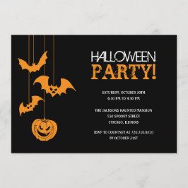 Espeluznante invitación a fiesta de Halloween
