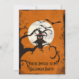 Espeluznante Invitación a Halloween de Luna Llena