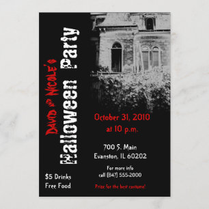 espeluznante invitación a la fiesta de halloween