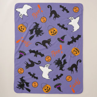 Espeluznante manta de la fleta del Sherpa Hallowee
