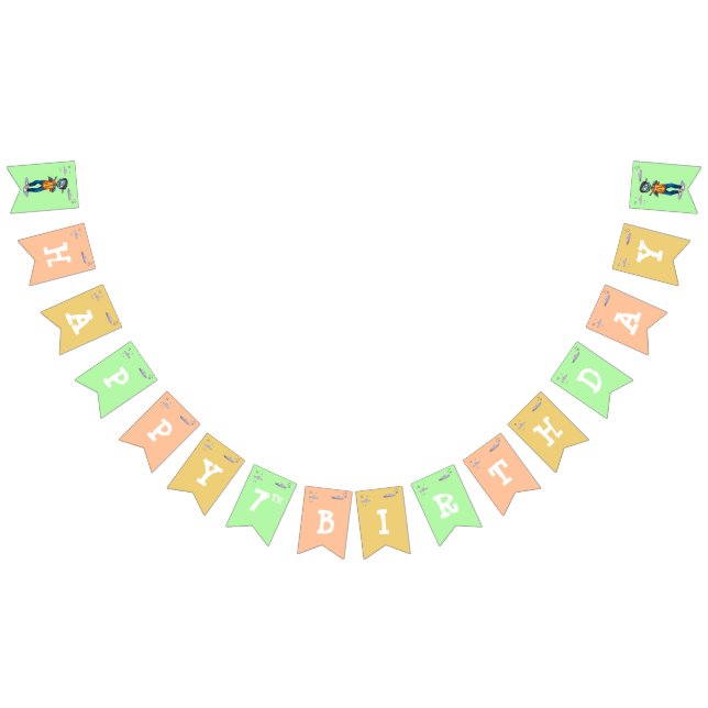 Espeluznante pancarta de bunting Cumpleaños con tr (Todo)