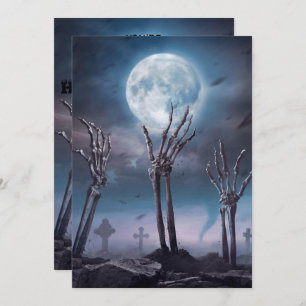Espeluznante Scary Skeleton Invitación a la fiesta