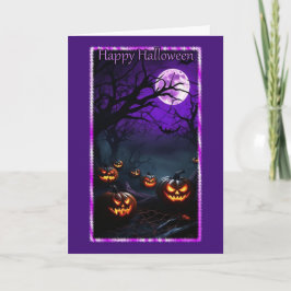 Espeluznante tarjeta de halloween para la reunión 