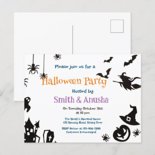 Espeluznante tarjeta postal para invitaciones a fi
