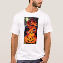 Espeluznante y brillante camiseta apilada Jack-O-L