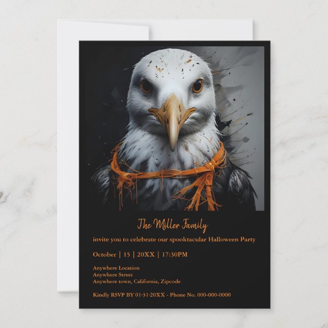 Espeluznantes fantasmas animales de Halloween disf (Anverso)