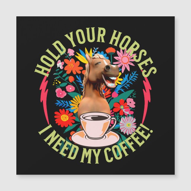 ¡Espera un momento, necesito mi café! Divertido (Anverso)