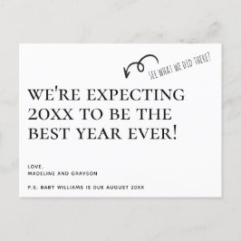 Esperamos Invitación de embarazo Año Nuevo