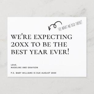Esperamos Invitación de embarazo Año Nuevo