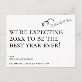 Esperamos Invitación de embarazo Año Nuevo