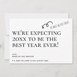 Esperamos Invitación de embarazo de Año Nuevo