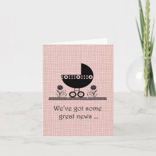 Esperamos una Invitación rosa para el bebé