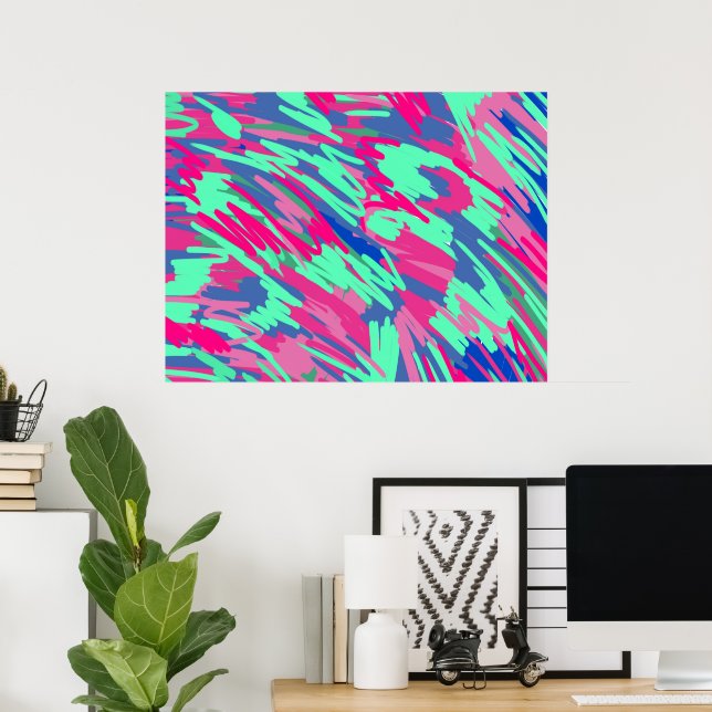 Esperando el arte abstracto de primavera (Oficina en casa)
