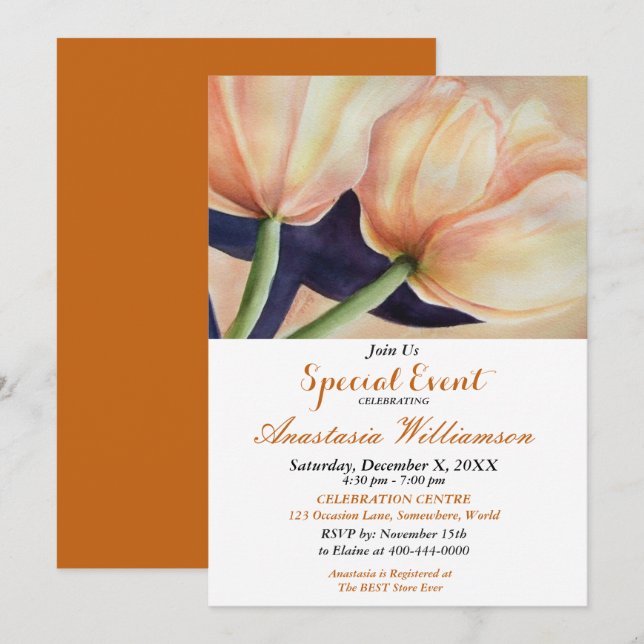 ESPERANDO INVITACIÓN DE EVENTO DE FIESTA DE TWINS (Anverso / Reverso)