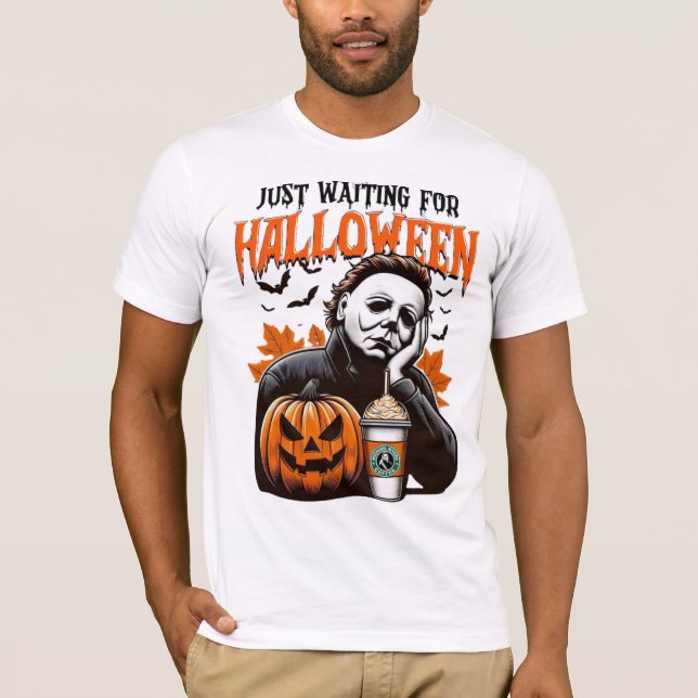 Esperando la camiseta de Halloween (Anverso)