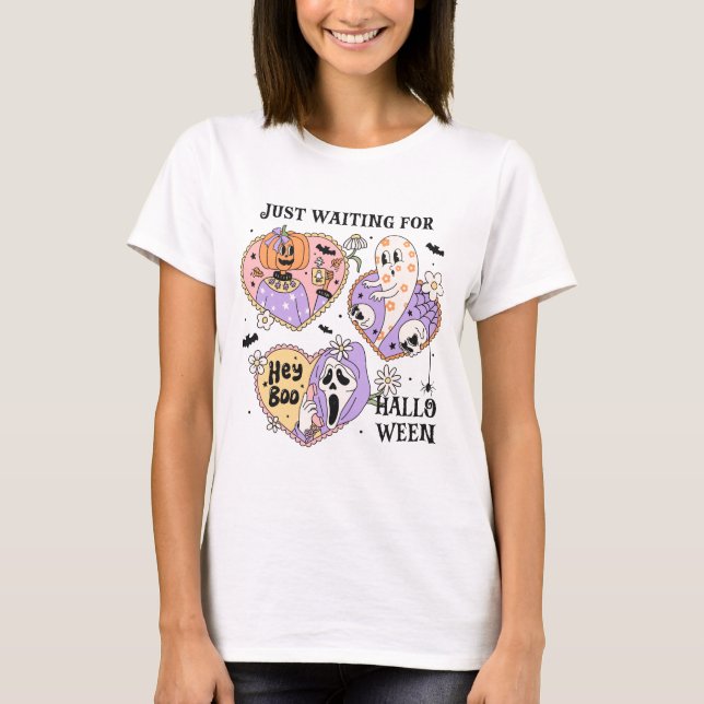 Esperando la camiseta de Halloween (Anverso)