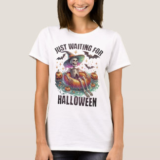 Esperando La Divertida Camisa Skeleton De Hallowee