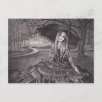 Esperando la tarjeta postal del vampiro de la tarj