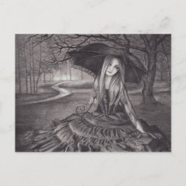 Esperando la tarjeta postal del vampiro de la tarj