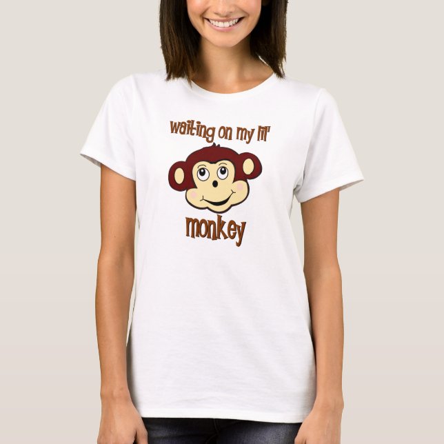 Esperando mi camiseta de maternidad de mono (Anverso)