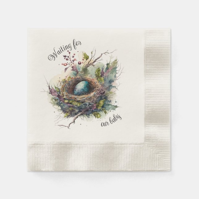 Esperando nuestra servilleta de papel infantil (Anverso)