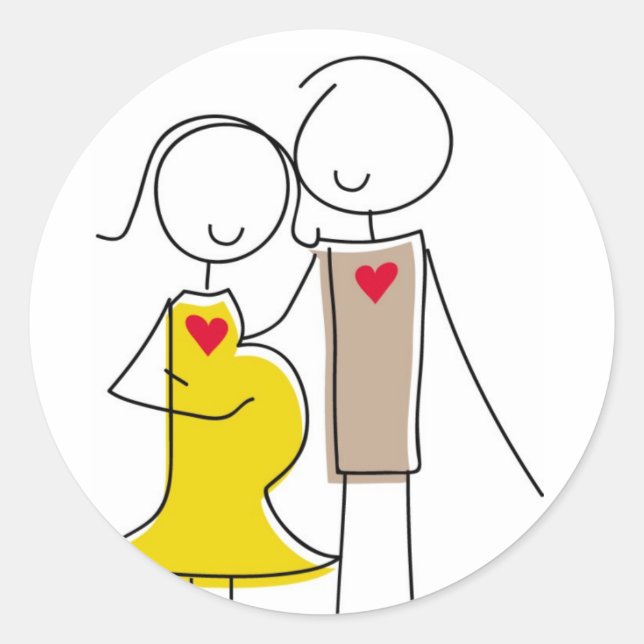 Esperando Pegatinas de parejas (Anverso)