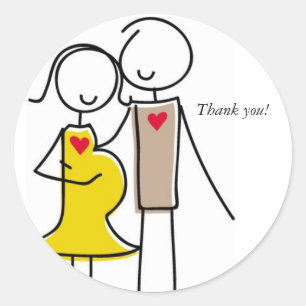 Esperando Pegatinas de parejas, género neutral