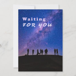 Esperando por ti, tarjeta de saludo
