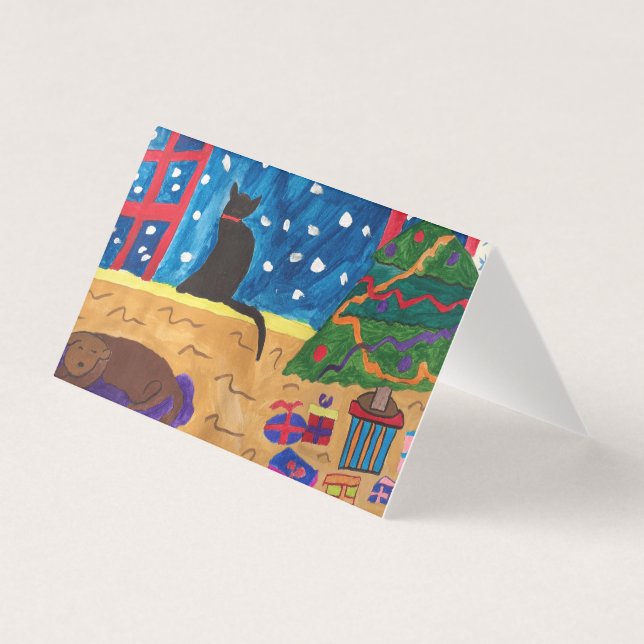 Esperando Tarjeta De Festividad Para Navidades (Anverso)