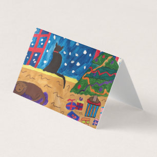 Esperando Tarjeta De Festividad Para Navidades