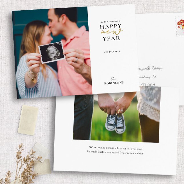 Esperando una feliz tarjeta de fotos de vacaciones (Subido por el creador)