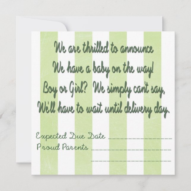 Esperando una Invitación para el bebé (Anverso)