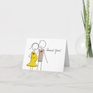 Esperando una pareja, tarjetas de agradecimiento d