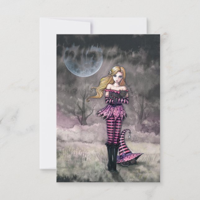 Esperándote a Medianoche Tarjeta Postal de Hallowe (Anverso)