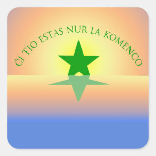 Esperanto: Apenas los pegatinas del cuadrado del