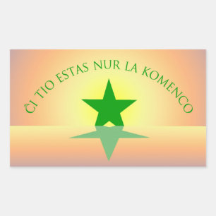 Esperanto: Sólo los Pegatinas del Rectángulo de In