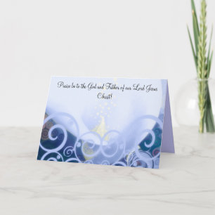 Esperanza cristiana de la tarjeta de pascua en su