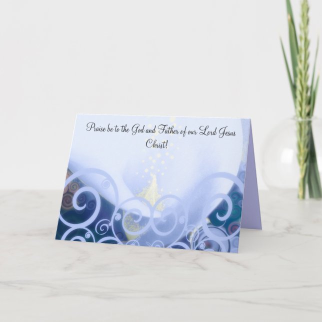 Esperanza cristiana de la tarjeta de pascua en su (Anverso)