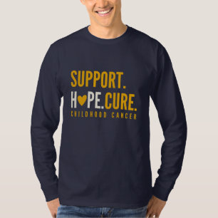 esperanza de apoyo al cáncer infantil camiseta de 