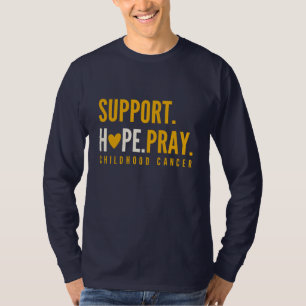 esperanza de apoyo al cáncer infantil camiseta de 