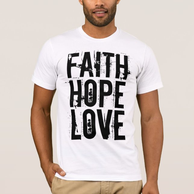 ESPERANZA DE LA FE AMAR camisetas cristianas (Anverso)