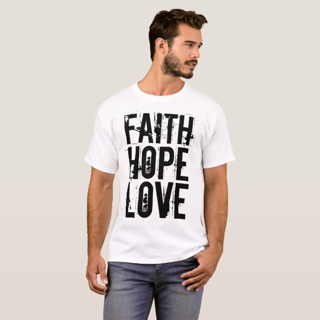 ESPERANZA DE LA FE AMAR camisetas cristianas (Anverso completo)