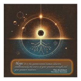 "Esperanza del arquitecto" brillante Poster