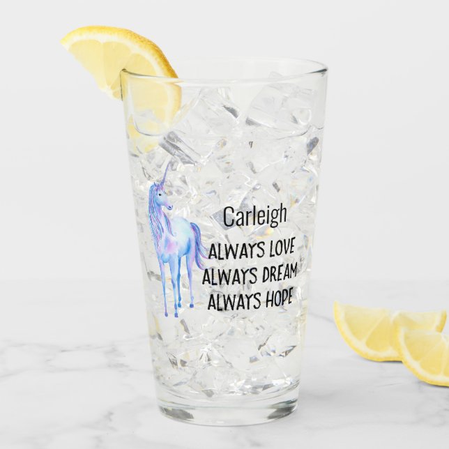 Esperanza del sueño de amor personalizado morado d (Anverso (hielo))