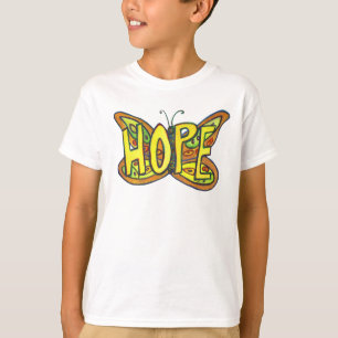 Esperanza Mariposa Palabra Arte Inspirador Camisa