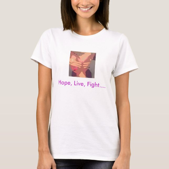 Esperanza, viva, camiseta de la conciencia del (Anverso)