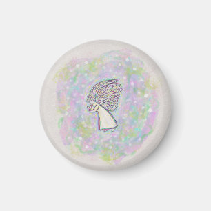 Esperar cosas buenas imanes Angel Art Personalizad